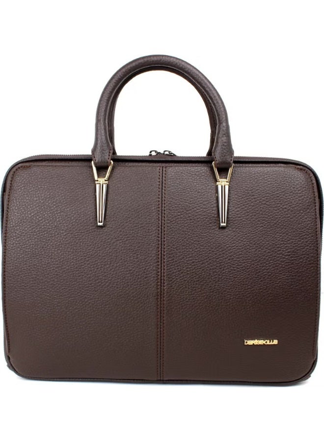 Derise Club Women Brown Hanging File Document 13 & 14 Inch Laptop and Briefcase - Image 1